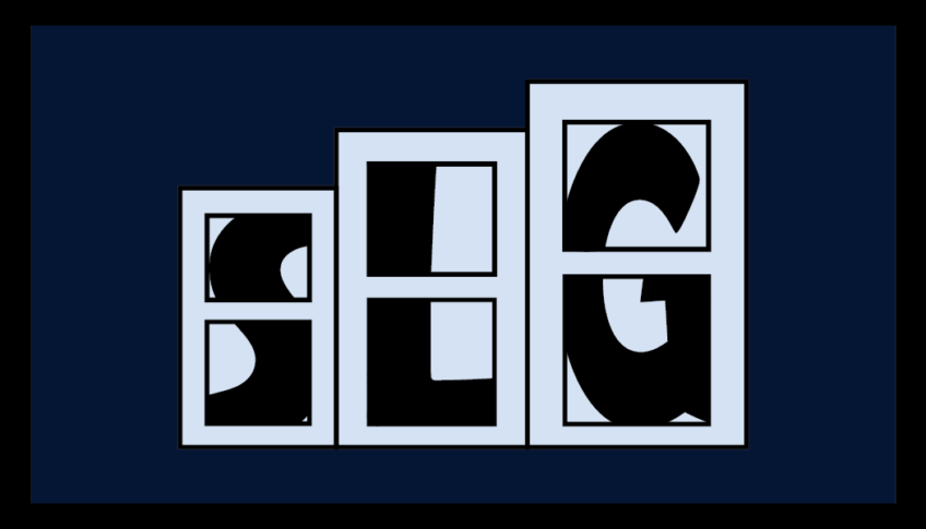 Streamlined Gaming Logo with Dark Blue Background