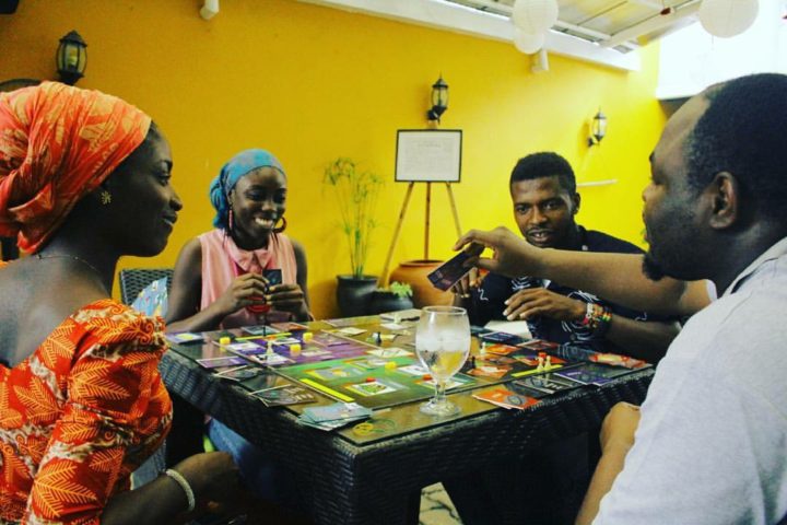 KayCee Games African Boardgame Convention ABCon 2016 with 4 players playing an African boardgame