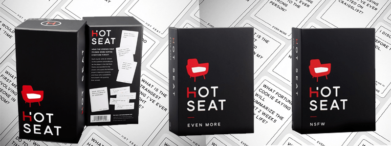 Hot Seat Card Game Box and Expansions